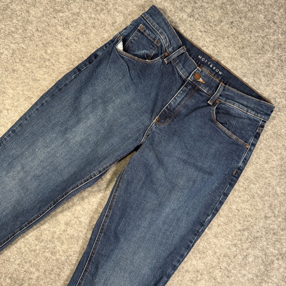 Mott & Bow Womens Slim Boyfriend Jeans Dark Wash Blue W29 L32 SBOY-RIDG-21MO‎